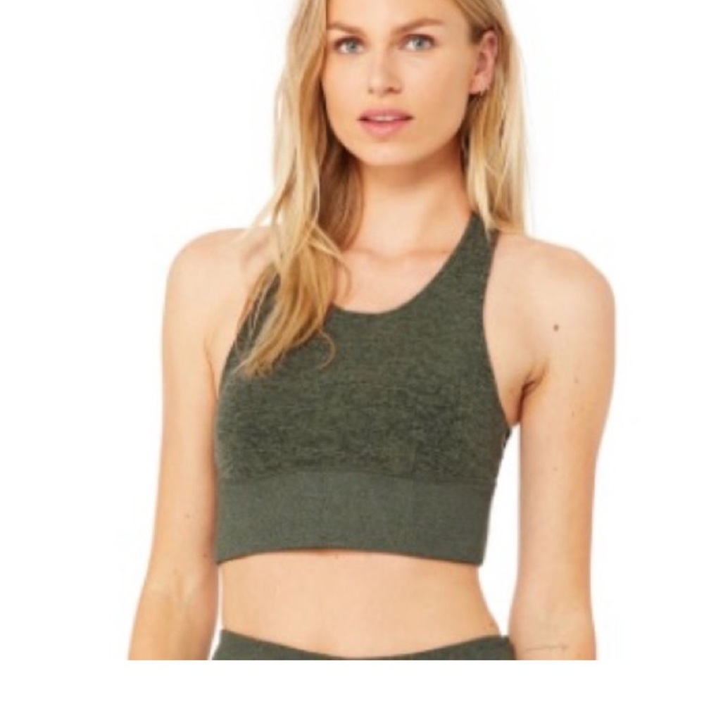 ALO Yoga Women’s Sports Bra Alosoft Serenity Sports Bra Hunter Heather size XS - Picture 2 of 9